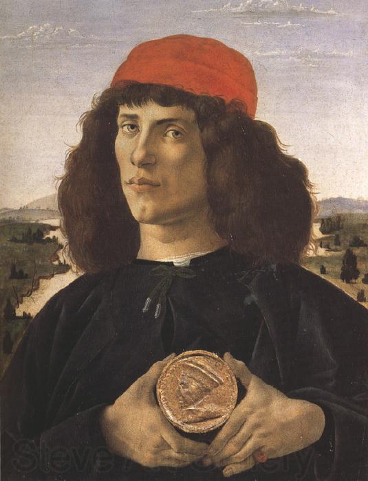 Sandro Botticelli Portrait of a Youth with a Medal (mk36) Spain oil painting art